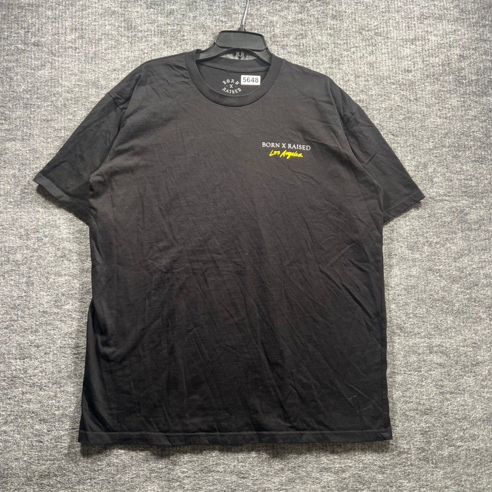 Born X Raised Los Angeles Graphic T-Shirt Black Mens XL Streetwear Logo Tee